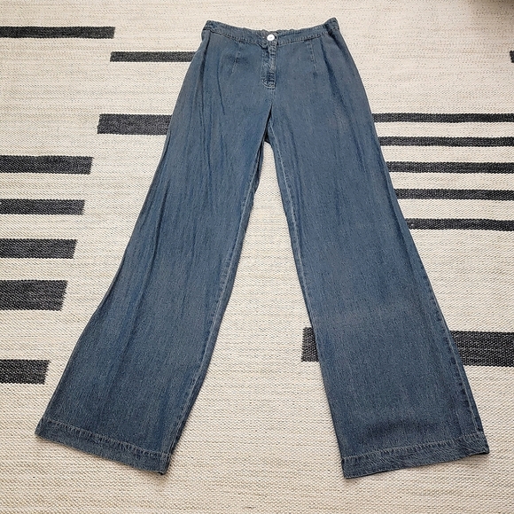 Soft Surroundings Wide Leg Tensil Denim Jeans | SIZE TS - Picture 1 of 10
